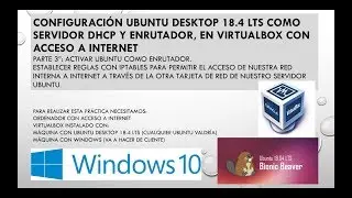 Ubuntu as a dhcp server and router. Part 3: Enable routing and iptables