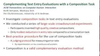 Complementing Text Entry evaluations with a Composition Task