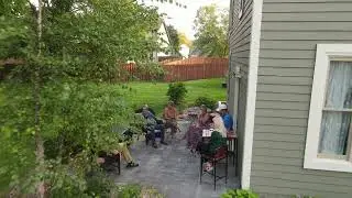Enjoying the patio