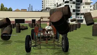 dr. isaac kleiner from hl2 recklessly driving a jeep