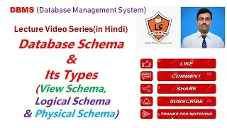 Database Schema and their types | Physical Schema |Logical Schema | View Schema |Lecture-6 | BCS501