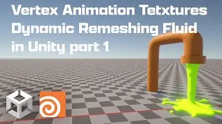 Vertex Animation Textures Dynamic Remeshing Fluid Houdini Unity part 1