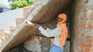 Plastering Techniques_Staircase Bottom Ceiling Plastering Accurately with Cement|Staircase Design
