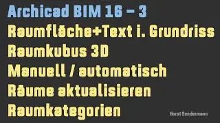 Archicad BIM 16-3 Raumwerkzeug Grundriss+3D