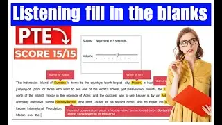 HOW TO IMPROVE PTE LISTENING FILL IN THE BLANKS || DEPTH EXPLANATION || TRICKS AND TIPS || #pte