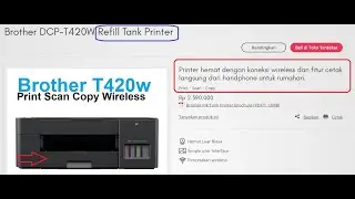 Brother T420w Print Scan Copy Wireless InkTank
