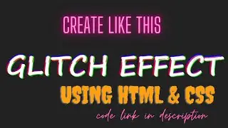 Animated glitch text effect with CSS only