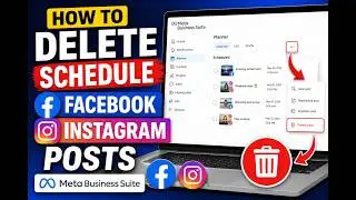 HOW TO DELETE SCHEDULE FACEBOOK AND INSTAGRAM POSTS META BUSINESS SUITE 2024 | FACEBOOK