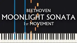 Beethoven - Moonlight Sonata 1st Mvt. (with finger hints)