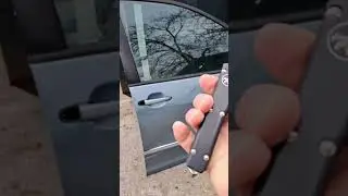 Microtech knife, window breaker test.