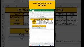 HLOOKUP FUNCTION IN EXCEL 