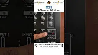 X 25 - 3 Ch #DJ Mixer w/ USB MP3 Player, #AudioInteface #Bluetooth #StudiomasterProfessional #Demo