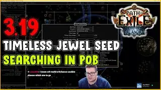 ⚡ POE 3.19 ⚡ Elesshar93 - Timeless jewel seed searching in PoB