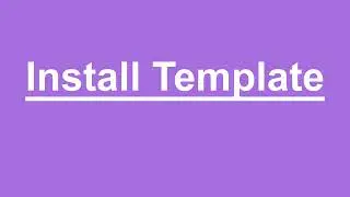 Install Simple Ecommerce Template