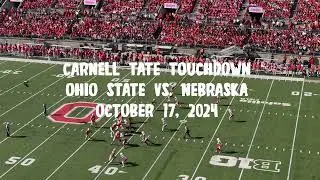 Carnell Tate Touchdown. Ohio State Vs. Nebraska. October 26, 2024
