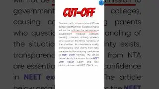 Neet Scam! 2024 | NTA SCAM EXPOSED 😡 #shorts
