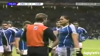 Alesana Tuilagi insane fight V Lewis Moody - England V Samoa 2005