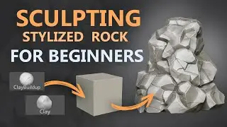 Sculpting a Stylized Rock Texture with Zbrush for Beginners
