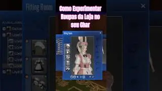 Experimente roupas da loja no seu char!