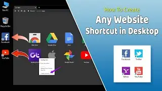 How to Create Any Website Shortcut in Desktop | Windows 10/8.1/8/7 | Chrome Browser
