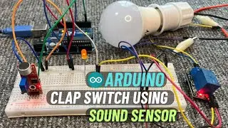 How To Make Clap Switch with Arduino and LM393 Sound Sensor | English Subtitle | Example Code