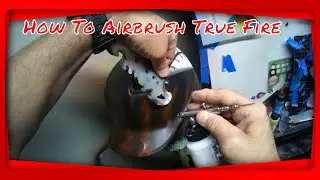 How To Airbrush TRUE FIRE on A Ball Helmet!