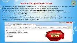 Lesson - 19 : Servlet - File Uploading in Servlet