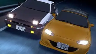 AE86 vs. NB8C - [Eurobeat Removed] - (Initial D Fifth Stage)