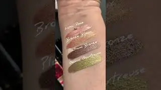 Patmcgrath FetishEyes Liquid Eyeshadows Swatches! Bronze Bijoux, Cosmic Chartreuse, Luna Rose