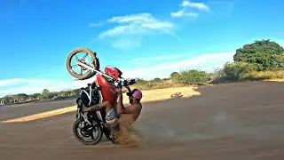 RALEI A ALCINHA DA TITAN 160 NA TERRA 😱
