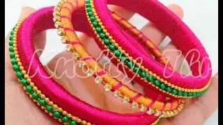 How to make Silk Thread Bangle - Design 4