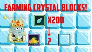 Growtopia| FARMING CRYSTAL BLOCKS?! RAGE QUIT