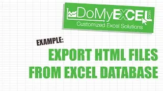 Export HTML files from an EXCEL Database using custom template