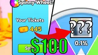 I SPENT $100 ON SPINNY WHEEL TICKETS ON PET SIMULATOR 99