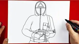 How to Draw Squid Game Workers Mask | Squid Game