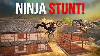The Ninja must complete goal in ancient Japan without crashing!! - Bike Trials Ninja Gameplay 🎮📱