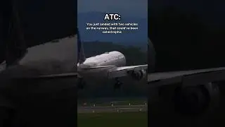 Plane Lands On Runway With NO PERMISSION 😱 #aviation #avgeek #plane #planes