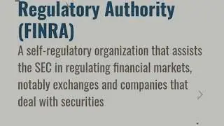 Financial Industry Regulatory Authority (FINRA) - Super Stocks Market Concepts