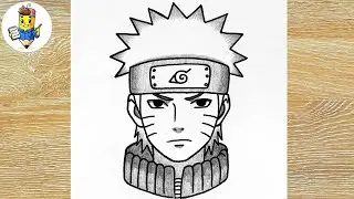 How to draw NARUTO UZUMAKI (Naruto) step by step, Easy for beginners | Easy Naruto Drawing