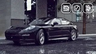 Vray WET ASPHALT 3ds Max