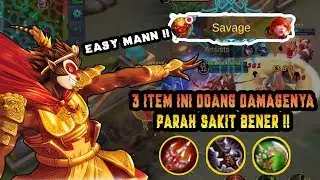 SUN Build Item Tersakit, Parah Damagenya Overpower Banget Dikeroyok Susah MATI !! - Mobile Legend