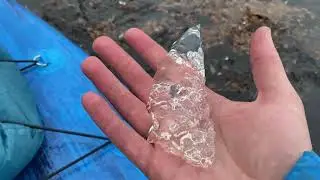 Гребля в половодье по Мурдозеру