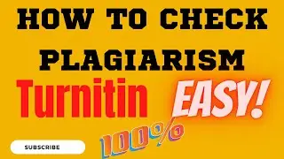 HOW TO CHECK PLAGIARISM I HOW TO USE TURNITIN