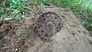 Digging for metal under a tractor in the taiga, lots and lots of metal!!