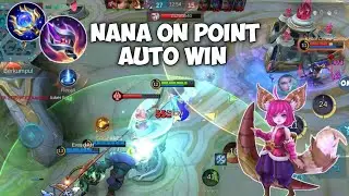 GAMEPLAY NANA GAJAH AUTO WIN | gini cara rotasi mid laner yang benar