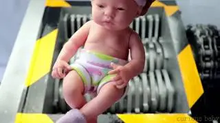 Shredding newborn doll