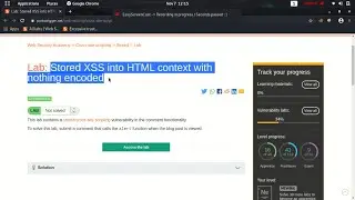 Stored XSS into HTML context with nothing encoded (Video Solution) | 2020 -2021