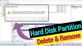 How to Delete Hard Drive Partition | Remove Partition in Windows 11