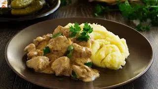 Бефстроганов из говядины без муки.