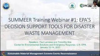 SUMMEER Webinar 04.08.2022 - EPA’s Decision Support Tools for Disaster Waste Management